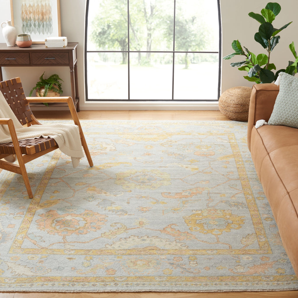 Safavieh Izmir IZM181M Light Blue / Gold Area Rug Room Scene Feature