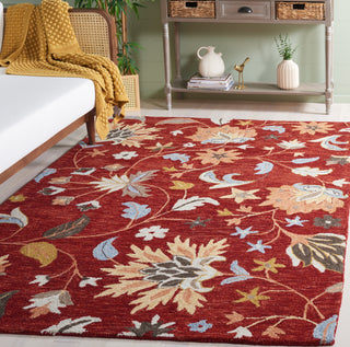 Safavieh Jardin JAR256Q Red / Orange Area Rug Room Scene