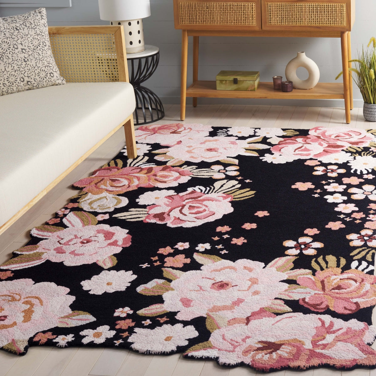 Pink And Black Area Rugs