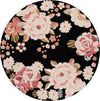 Safavieh Jardin JAR737Z Black / Pink Area Rug Round