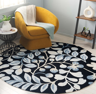 Safavieh Jardin JAR754Z Black / Ivory Area Rug Room Scene Feature