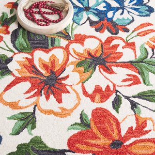 Safavieh Jardin JAR850A Ivory / Orange Area Rug Detail