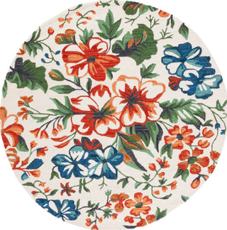 Safavieh Jardin JAR850A Ivory / Orange Area Rug Round