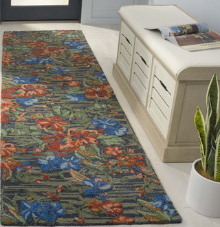 Safavieh Jardin JAR850M Blue / Orange Area Rug Room Scene Feature