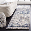 Safavieh Jericho Shag JER100 Navy / Ivory Area Rug Room Scene Feature