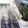 Safavieh Jericho Shag JER112 Ivory / Navy Area Rug Room Scene Feature