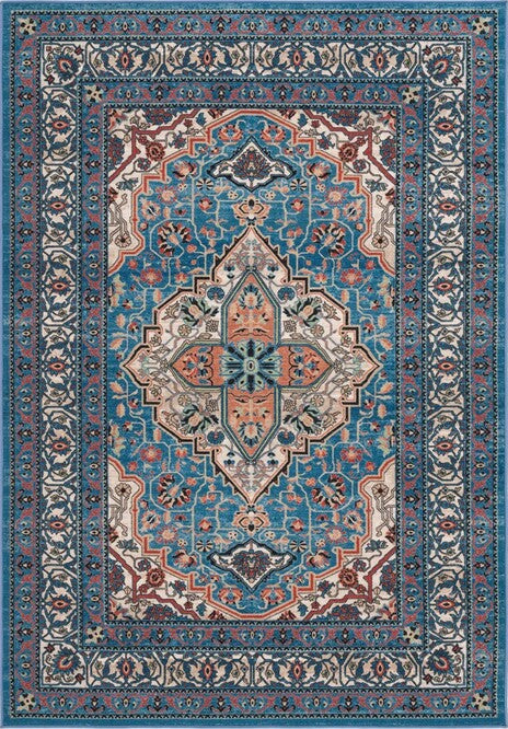 Safavieh Journey JNY105 Blue / Ivory Machine Washable Area Rug