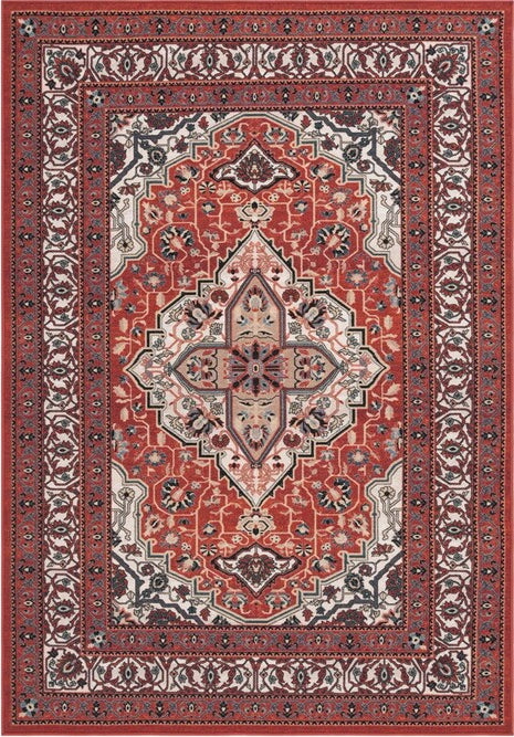 Safavieh Journey JNY105 Red / Ivory Machine Washable Area Rug