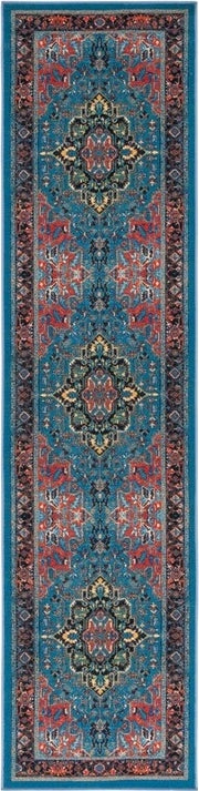 Safavieh Journey JNY107 Blue / Red Machine Washable Area Rug