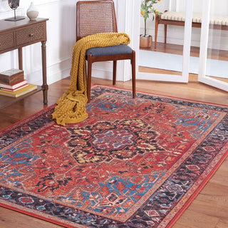 Safavieh Journey JNY107 Red / Blue Machine Washable Area Rug