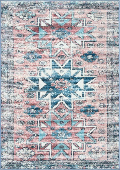 Safavieh Journey JNY148 Pink / Blue Machine Washable Area Rug