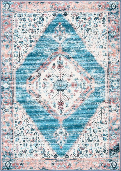 Safavieh Journey JNY149 Ivory / Blue Machine Washable Area Rug