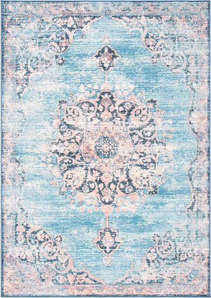 Safavieh Journey JNY152 Turquoise/Pink Machine Washable Area Rug