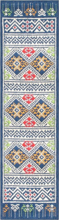 Safavieh Journey JNY167 Blue / Ivory Machine Washable Area Rug