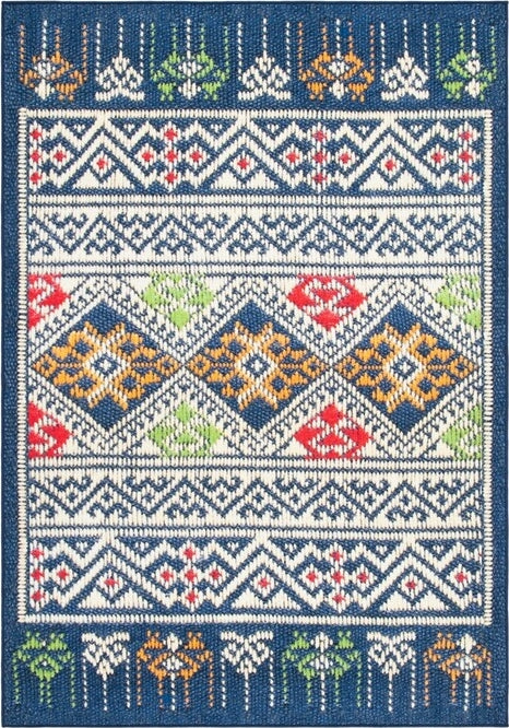 Safavieh Journey JNY167 Blue / Ivory Machine Washable Area Rug