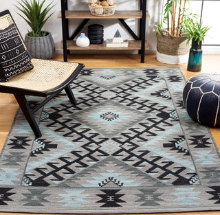 Safavieh Kilim KLM330F Grey / Black Area Rug Room Scene