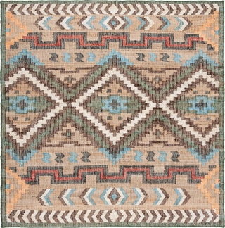 Safavieh Kilim KLM760M Natural / Blue Area Rug Square