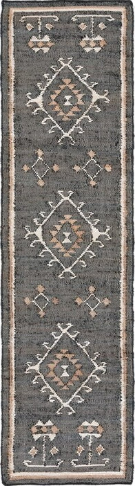 Safavieh Kilim KLM762Z Black / Ivory Area Rug Runner