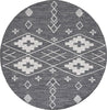 Safavieh Kilim KLM851H Charcoal / Ivory Area Rug Round