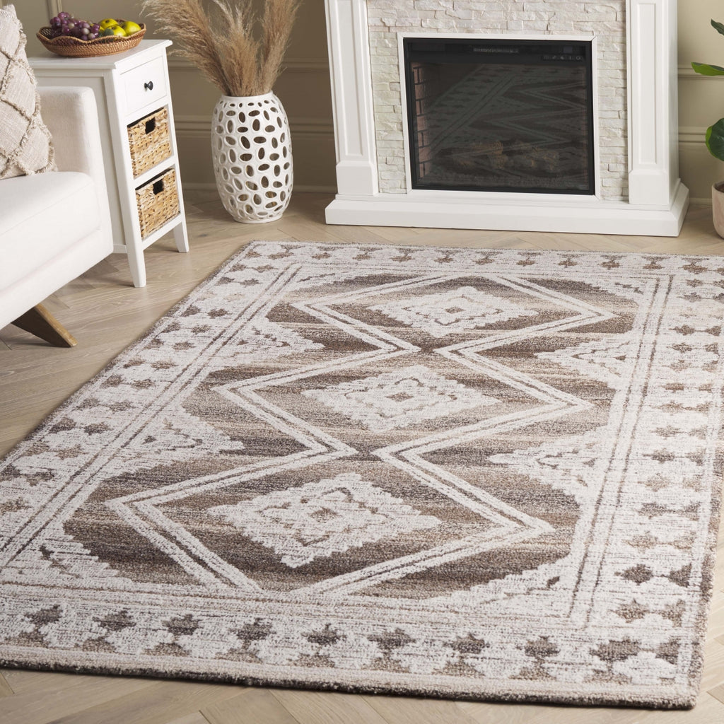 Safavieh Kenya KNY575T Brown / Ivory Area Rug Room Scene Feature