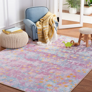 Safavieh Kids Playhouse KPH257V Purple / Light Blue Machine Washable Area Rug Room Scene Feature