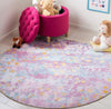 Safavieh Kids Playhouse KPH257V Purple / Light Blue Machine Washable Area Rug Room Scene