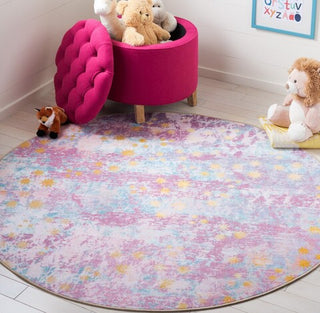 Safavieh Kids Playhouse KPH257V Purple / Light Blue Machine Washable Area Rug Room Scene