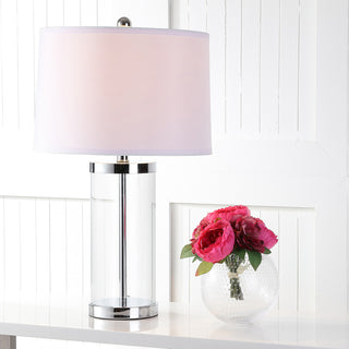 Safavieh Jeanie LIT4013A Clear / Chrome Lamp Room Scene On Feature
