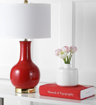 Safavieh Paris LIT4024C Red Lamp Room Scene Off Feature