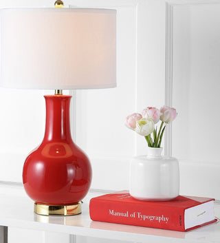 Safavieh Paris LIT4024C Red Lamp Room Scene On Feature