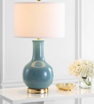 Safavieh Paris LIT4024F Light Blue Lamp Room Scene On Feature