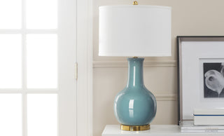 Safavieh Paris LIT4024F Light Blue Lamp Room Scene On Feature