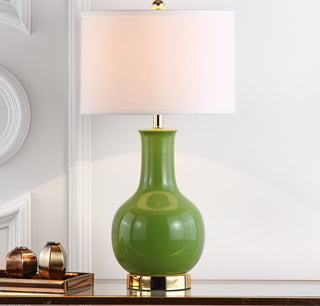 Safavieh Paris LIT4024G Green Lamp Room Scene On Feature