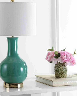 Safavieh Paris LIT4024J Emerald Lamp Room Scene Off Feature