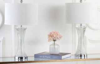 Safavieh Zelda LIT4051A Clear / White Lamp Room Scene Off Feature