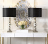 Safavieh Nettie LIT4060A Silver Lamp Room Scene On Feature