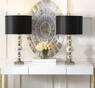 Safavieh Nettie LIT4060A Silver Lamp Room Scene On Feature