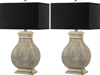 Safavieh Malaga LIT4064A Silver Champagn Lamp Main On