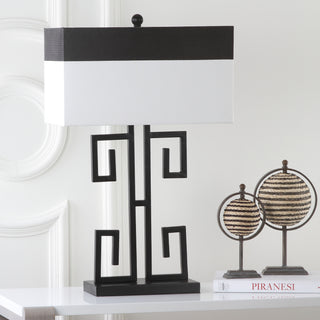 Safavieh Greek Key LIT4071A Black Lamp Room Scene Off Feature