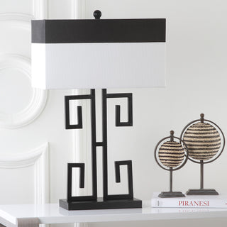 Safavieh Greek Key LIT4071A Black Lamp Room Scene Off Feature