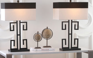Safavieh Greek Key LIT4071A Black Lamp Main On