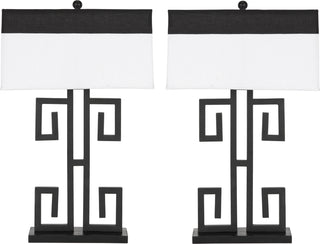 Safavieh Greek Key LIT4071A Black Lamp Main On