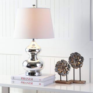 Safavieh Eva LIT4086M Silver Lamp Room Scene On Feature
