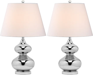 Safavieh Eva LIT4086M Silver Lamp Main On