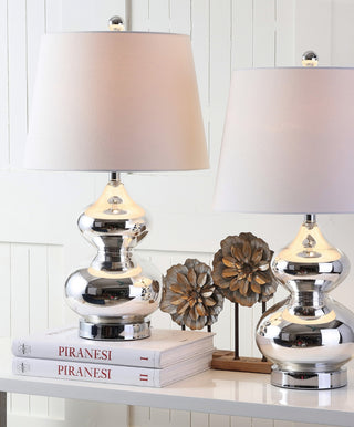 Safavieh Eva LIT4086M Silver Lamp Room Scene On Feature