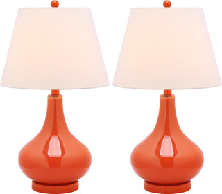Safavieh Amy LIT4087D Orange Lamp Main On