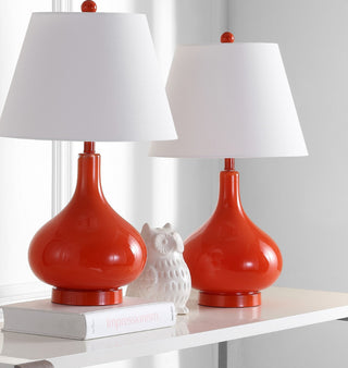 Safavieh Amy LIT4087D Orange Lamp Room Scene Off Feature