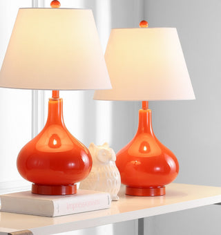 Safavieh Amy LIT4087D Orange Lamp Room Scene On Feature