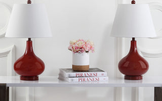 Safavieh Amy LIT4087E Red Lamp Main Off