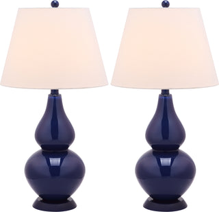 Safavieh Cybil LIT4088B Navy Lamp Main On